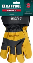 KRAFTOOL PANZER, XL (10) комбинированные кожаные рабочие перчатки (11320-XL)