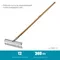 GRINDA PS-12 WOOD, 370 х 105 х 1300 мм, 12 витых зубцов, нержавеющая сталь, деревянный черенок, садовые грабли, PROLine (39481-12)