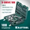 KRAFTOOL X-Drive 108, 108 предм., (1/2″+3/8″+1/4″), универсальный набор инструмента (27888-H108)
