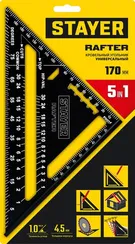 STAYER 170 мм, 5-в-1, универсальный кровельный угольник, Professional (34306-17)