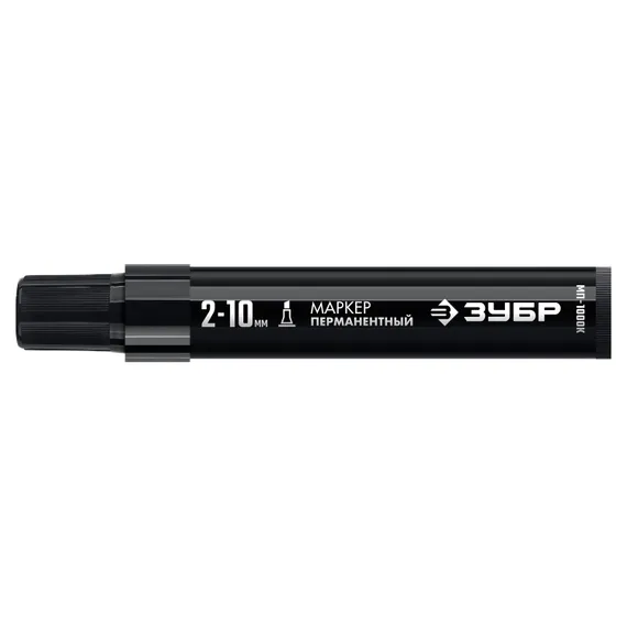 ЗУБР МП-1000К чёрный, 2-10 мм, клиновидный перманентный маркер (06333-2)