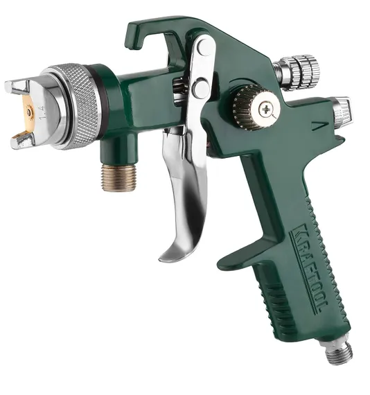 KRAFTOOL AirKraft, HVLP, 1.4мм, пневматический краскопульт с нижним бачком (06520-1.4)