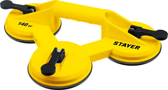 STAYER MAXLift, 140 кг, пластмассовый, тройной, стеклодомкрат на присоске (33718-3)