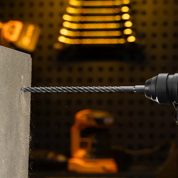 Бур по бетону, цельная крестовая пластина, 8x315 мм, SDS PLUS Denzel