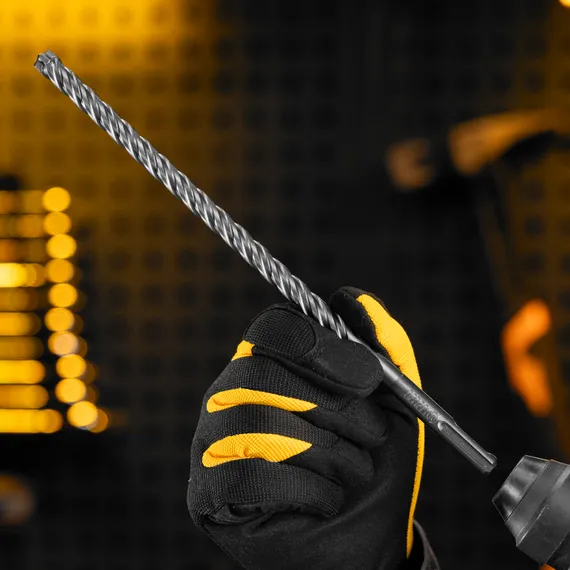 Бур по бетону, цельная крестовая пластина, 10x265 мм, SDS PLUS Denzel