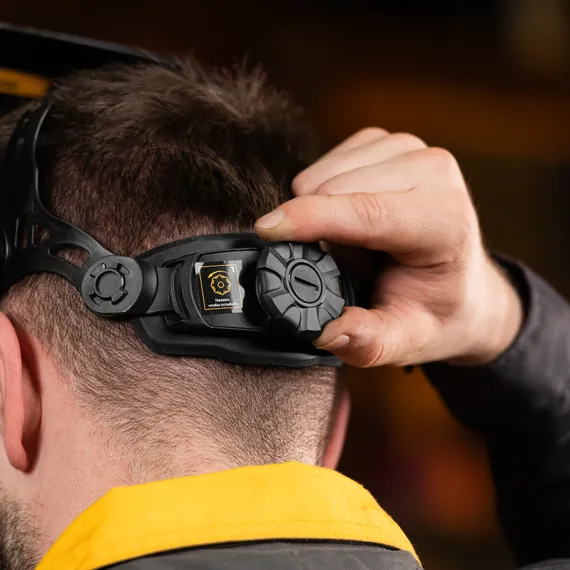 Щиток защитный лицевой (маска сварщика) F9, см. окно 100x60, Real Color, DIN 4-8/9-13// Denzel