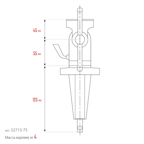 KRAFTOOL Mini, 65 мм, прецизионные тиски на струбцине (32713-75)
