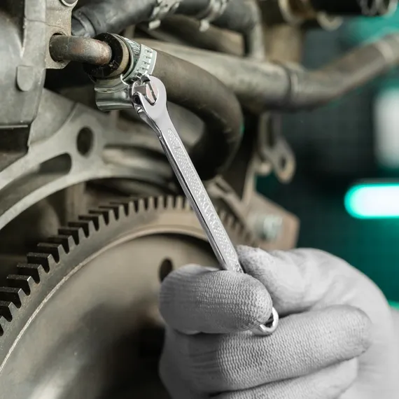 Ключ комбинированный, 7 мм, CrV, антислип Stels