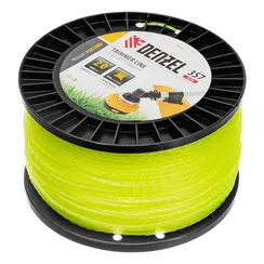 Леска для триммера витой квадрат, 2,0мм х 357м, на DIN катушке FLEX CORD Denzel