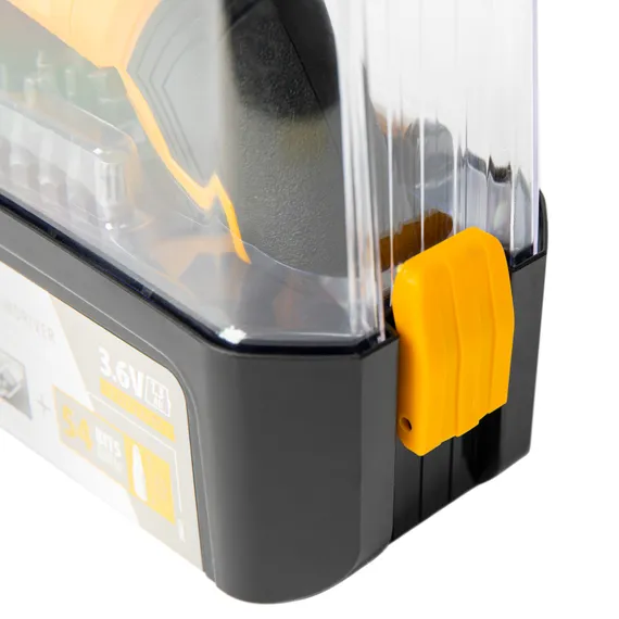 Отвертка аккумуляторная CSL-3.6-01, Li-Ion, 3.6 В, 1.3 А*ч, 200 об/мин, с аксессуарами Denzel