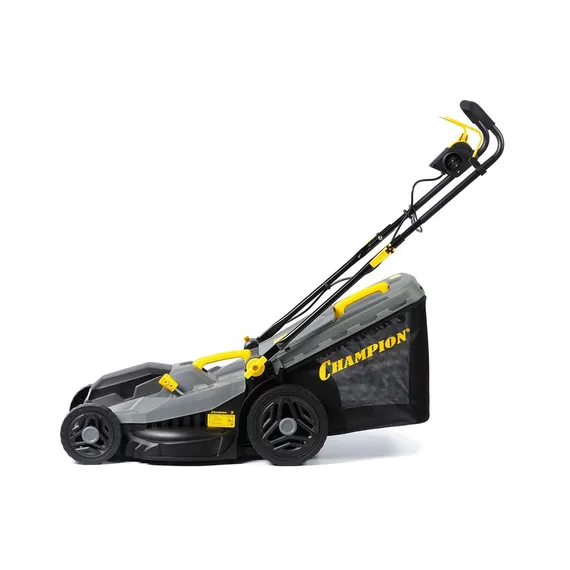 Газонокосилка эл. CHAMPION EM4318 (1,8 кВт пласт.+ткань травосб. 52л ширина 430мм 30-75мм, 12,9кг)