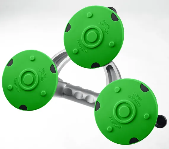 ЗУБР 140 кг, алюминиевый, тройной, стеклодомкрат на присоске, Профессионал (33723-3)