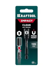 KRAFTOOL CLEAN “Nut driver”, 8 мм, бита с торцовой головкой (26371-08)
