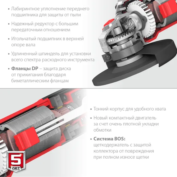 УШМ, (болгарка) электрическая, ЗУБР Компакт, 800 Вт, d125 мм, (УШМ-125-805)