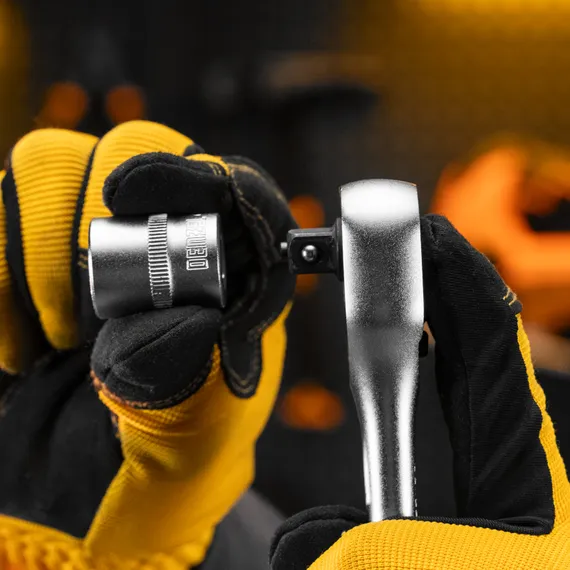 Ключ-трещотка 3/8", 90 зубьев, с быстрым сбросом, CrV Denzel