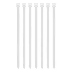 Хомуты, 200 х 8 мм, пластиковые, белые, 100 шт Сибртех