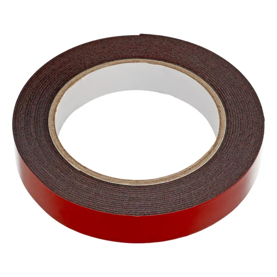 Лента клейкая на вспененной основе усиленная, двусторонняя, черная, 19 мм х 5 м Matrix