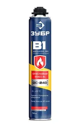 ЗУБР B1, 750 мл, пистолетная, выход до 45 л, огнестойкая монтажная пена (41146)