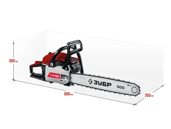 Бензопила цепная бензиновая, ЗУБР 62 см3, 50 см, (ПБЦ-М62-50)