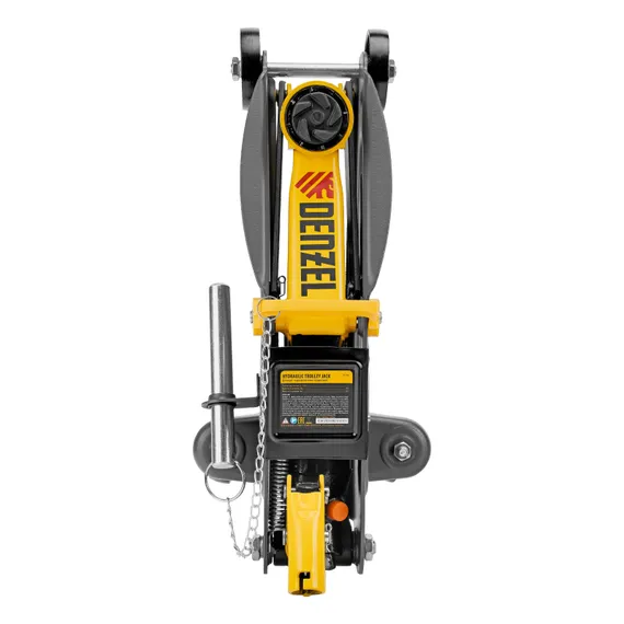 Домкрат гидравлический подкатной с фиксатором, 2 т, 130-330 мм, в кейсе Denzel