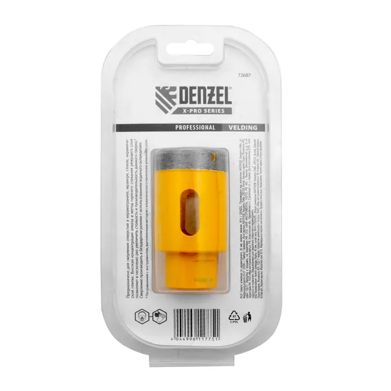 Сверло алмазное по керамограниту, 40 мм, мокрая резка, М14 Denzel