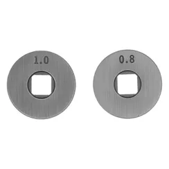 Подающий ролик, U профиль зубчатый под флюсовую проволоку 0,8-1мм посадка квадрат, 2 шт Denzel