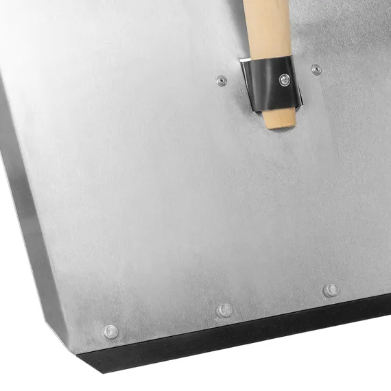 Лопата для уборки снега тротуарная, алюминиевая,500х400х1420мм, деревянный черенок, Сибртех