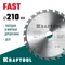 KRAFTOOL Fast, 210 х 30 мм, 24Т, пильный диск по дереву (36950-210-30)