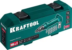 KRAFTOOL ID-15, 15 предм., ударно-поворотная отвертка (25550-Н10)
