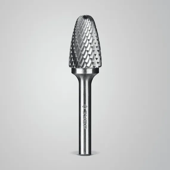 ЗУБР 16х25 мм, тип F (парабола с закругленным углом, радиус 4.0 мм), хв-к 6 мм, твердосплавная борфреза, ПРОФЕССИОНАЛ (28805-16-25)