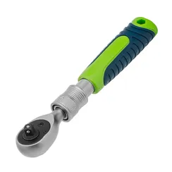 Ключ-трещотка телескопический 1/4", 170-230 мм, 72 зуба, с быстрым сбросом Сибртех