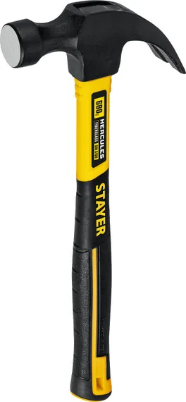 STAYER Fiberglass, 680 г, с фиберглассовой рукояткой, столярный молоток-гвоздодёр, Professional (2026)