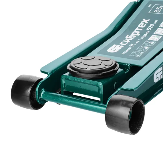 Домкрат гидравлический подкатной, 3,5 т, 95-520 мм, быстрый подъем, низкий подхват, проф. Сибртех