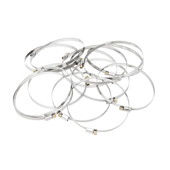 Хомуты нержавеющая сталь, Стандартное болтовое крепление 120-140 мм, 25 штук в упаковке, ширина 9 мм Сибртех