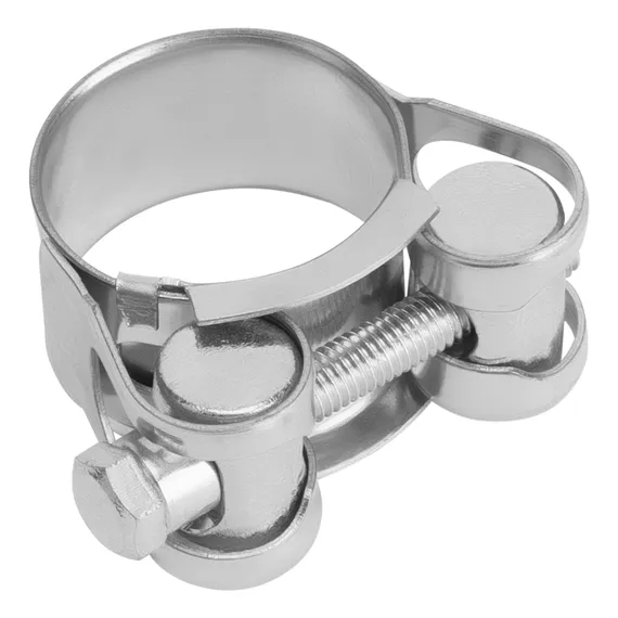 Хомуты металлические, силовые 23-25 мм, ширина 18 мм, шарнирный, W1, 2 шт Сибртех