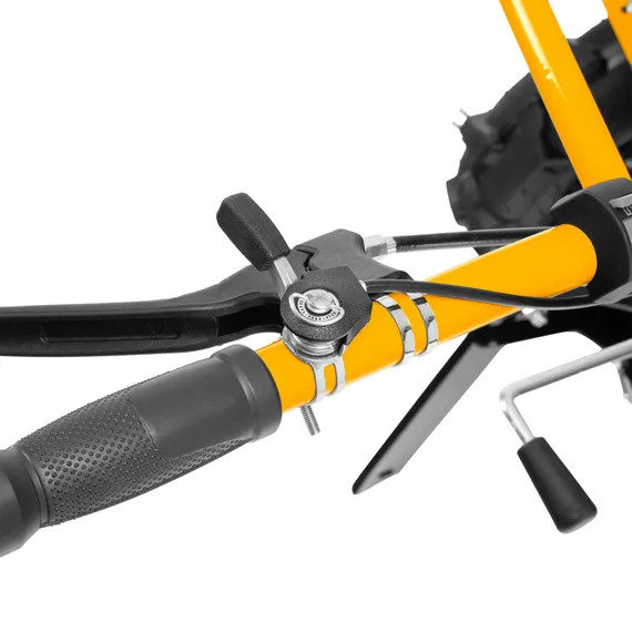 Мотоблок DPT-270X, 7 л.с, дисковое сцепление, ширина 90 см, глубина 35 см, фрез 3 х 4, ВОМ, передачи 2В/1Н Denzel