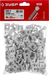 ЗУБР ПХС-У, 16 x 23 мм, нейлон, 100 шт, белая, усиленная площадка под хомут-стяжку (30920)