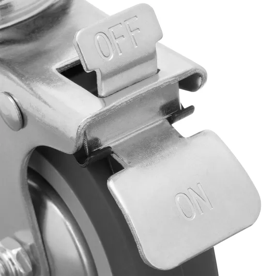 Колесо поворотное с тормозом D 75 мм, крепление  платформенное Сибртех