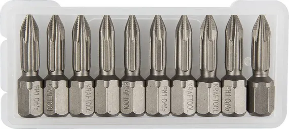KRAFTOOL X-Drive PH1, 25 мм, 10 шт, торсионные биты (26121-1-25-10)