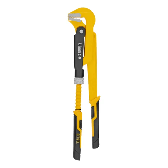 Ключ трубный рычажный №0, 3/4", цельнокованый, CrV, тип "L" Denzel