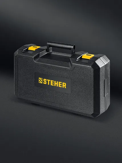 Орбитально-шлифовальная машина, STEHER BOS-25 Duo, d125 / d150 мм, 2.5 мм, 350 Вт, бесщеточная, кейс (BOS-25)
