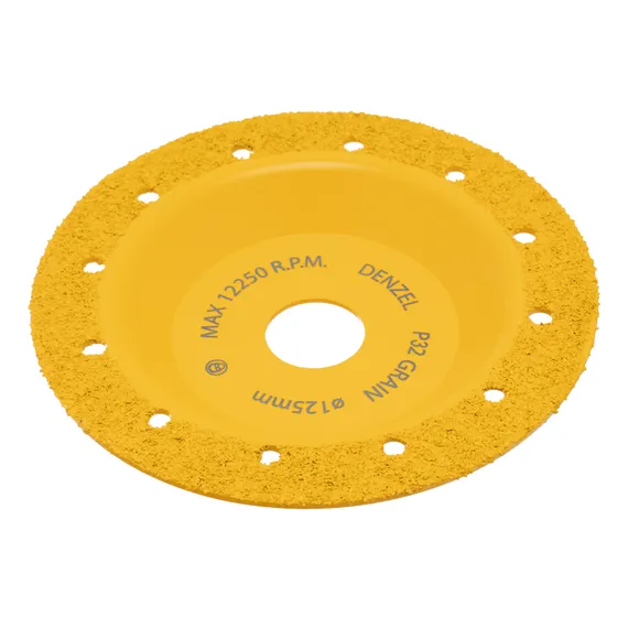 Чашка твёрдосплавная зачистная,125 мм, Плоская, мелкое зерно #32// Denzel