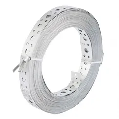 Лента перфорированная, вентиляционная, прямая, 0.55 мм, LP, V 2.5см х 25 м, цинк Сибртех