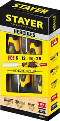 STAYER Hercules, 4 предм, набор стамесок-долот, Professional (18205-H4)