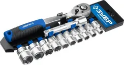 ЗУБР ТБ-12Б, 12 предм., (1/2″), набор торцовых головок, Профессионал (27647-H12)