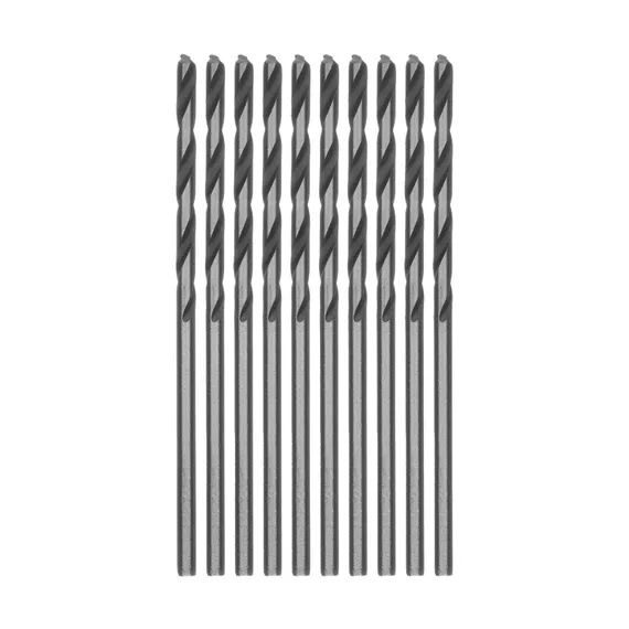 Сверло по металлу, 2 мм, быстрорежущая сталь, 10 шт, цилиндрический хвостовик Сибртех