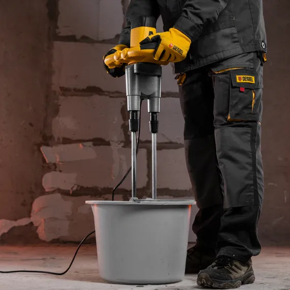 Миксер строительный EM-2-1600, 1600 Вт, 200-480/250-680 об/мин Denzel