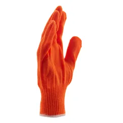 Перчатки трикотажные, акрил, оранжевый, оверлок Сибртех