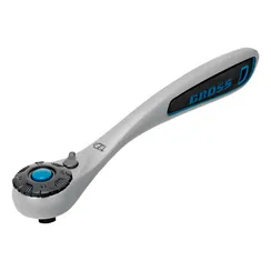 Ключ-трещотка 1/4", CrV, 120 зубьев, с быстрым сбросом, цельнометаллический, хром Gross