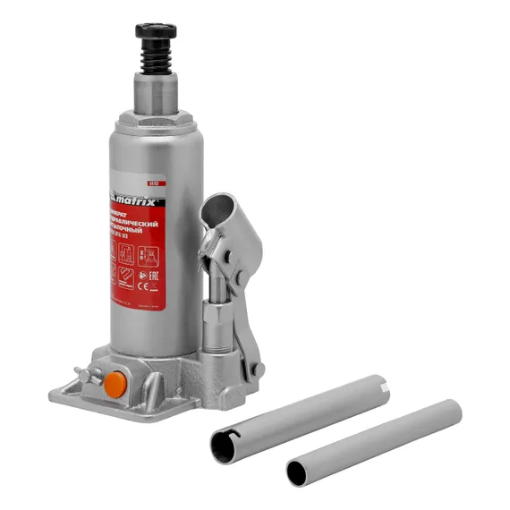 Домкрат гидравлический бутылочный, 4 т, h подъема 194-372 мм Matrix
